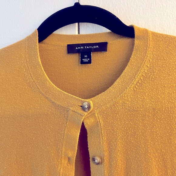 Ann Taylor Gold Cardigan Sweater - Picture 2 of 2